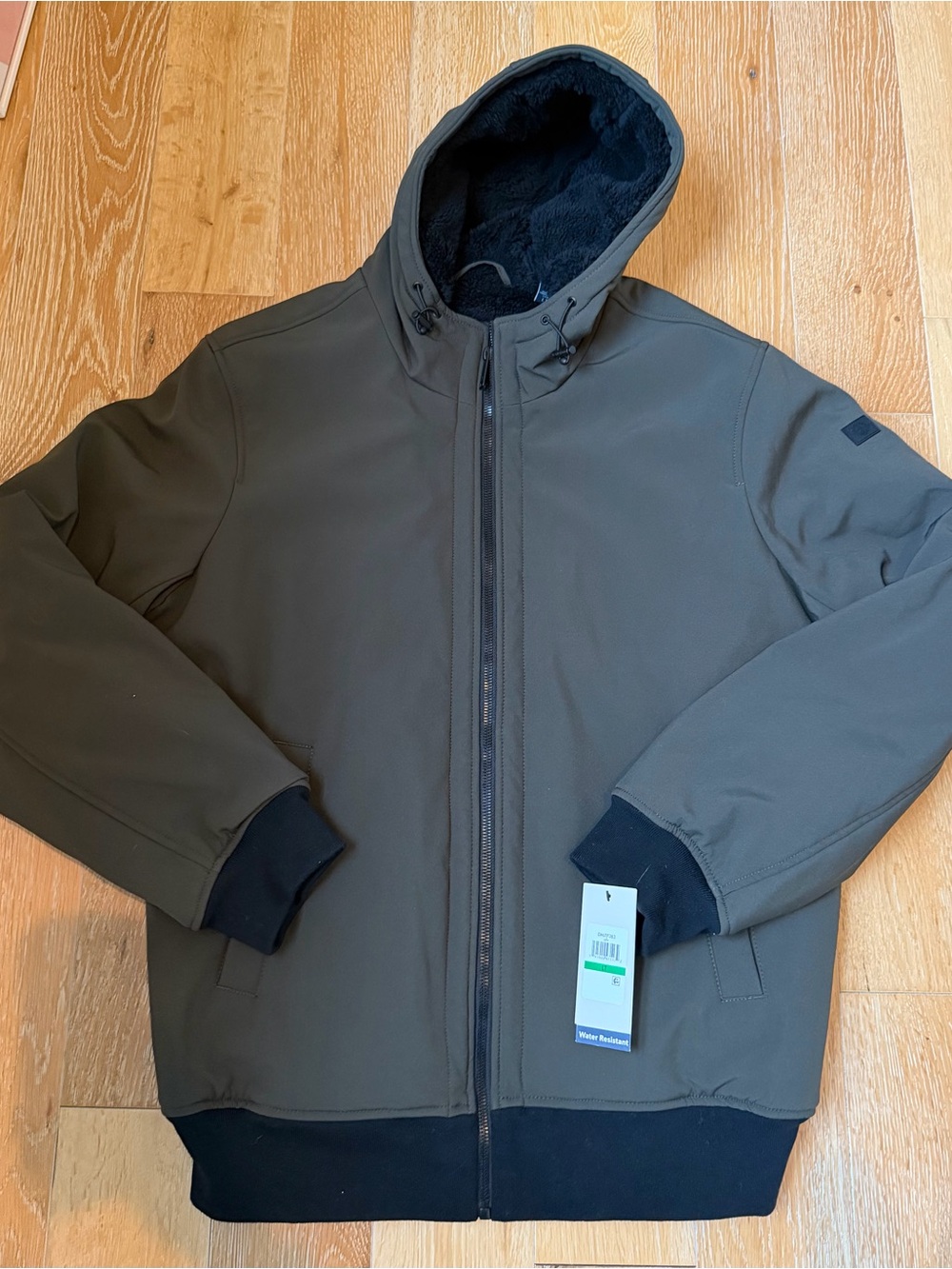 Dockers Men's Olive Bomber Jacket with Hood